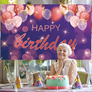 Banner de decoración de fiesta de cumpleaños diseño de escena bandera colgante Fondo De Cumpleaños Bandera de <span class=keywords><strong>Burla</strong></span> - Product Image 4