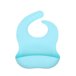 Bavoirs en silicone pour bébé personnalisés sans BPA, écologiques et non toxiques, imperméables en silicone, peuvent être imprimés sur mesure