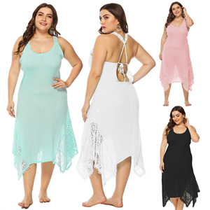 Robes <span class=keywords><strong>grande</strong></span> <span class=keywords><strong>taille</strong></span> personnalisées pour femmes rondes <span class=keywords><strong>Vêtements</strong></span> de plage Robe de plage pour couvrir - Product Image 1