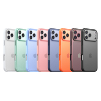 Coque de téléphone mate anti-traces de doigts pour iPhone 18 Pro Max, coques de protection antichoc translucides en TPU+PC pour iPhone 15 16 17 18 Pro