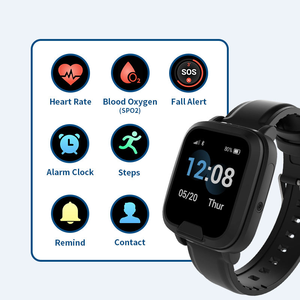 Montre GPS 4G pour personnes âgées avec alarme et localisation pour travailleurs isolés, détection de chute, appel SOS, sécurité et santé - Product Image 4
