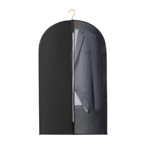 Housse de protection pour vêtements à bas prix, en polyester PET recyclé de luxe, avec logo personnalisé, sac de rangement pliable écologique non tissé pour costumes - Product Image 3