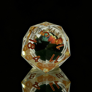 Ensemble de dés D20 à gros yeux flottants de 33 mm, dés à œil de dragon D20, bord tranchant, liquide, 20 faces, dés en résine en vrac pour jeux de rôle - Product Image 2