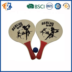 Juego de raquetas de playa de madera baratas con pelota - Product Image 4