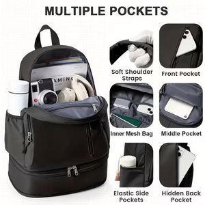 Sac à dos de sport grande capacité avec compartiment à chaussures, sac à dos de sport imperméable, sac à dos de voyage pour ordinateur portable - Product Image 5