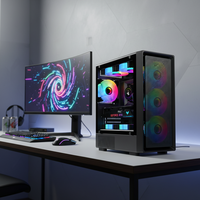 Boîtier d'ordinateur de bureau DIY MQ, châssis de jeu ATX MATX, panneau latéral en verre trempé, prend en charge le refroidissement par eau de 240 mm, coque de PC
