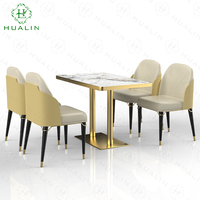 Table à manger en pierre frittée de haute qualité HUALIN, table à manger en marbre, tables et chaises pour hôtel et café