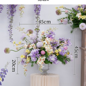 LANJO Dreamy Purple Artificial Flower Garland Wisteria Style For Wedding Hanging <b>Wall</b> And <b>Table</b> Decor - Product Image 6