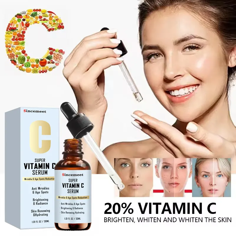 Gmpp Serum perawatan wajah, korektor Anti Penuaan dan cahaya murni dengan Logo kustom bersertifikasi, penghilang bintik hitam, Serum Vitamin C murni untuk wajah