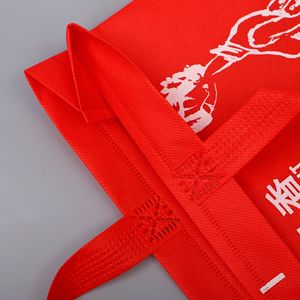 Sacs promotionnels personnalisés indéchirables pour supermarchés, sacs colorés de grande taille en tissu non tissé, sacs de courses en toile. - Product Image 5