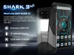 Unihertz 8849 Shark 3 สมาร์ทโฟนพันธุ์อึด 16GB+512GB แบตเตอรี่ 11600mAh กล้องหลัก 50MP พร้อมโหมดมองกลางคืน ไฟสำหรับตั้งแคมป์ ระบบปฏิบัติการ Android 14 หน้าจอ Amoled รองรับ 5G - Product Image 1