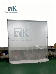Easy install Pipe Kit and Drape Aluminum <b>Standing</b> Curtain System Wedding <b>Backdrop</b> Trade Show Photo Booth - Product Image 1