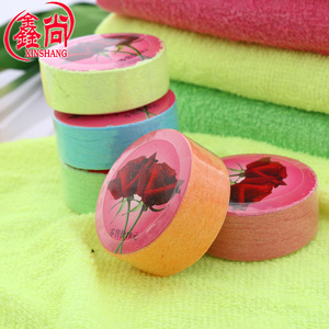 Serviette compressée Xinshang 30x65cm en coton pur coloré, serviette de voyage portable - Product Image 1