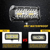Barre lumineuse LED DXZ 240W 9-30V avec 6 modes stroboscopiques, garantie 2 ans, kit de modernisation/amélioration, ambre/blanc, ajustement universel