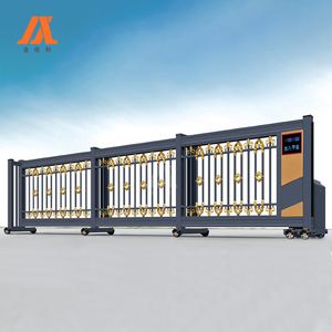Porte coulissante automatique sans rail principale, télescopique, autoportante, incurvée et à roulettes, au design soigné - Product Image 4