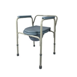 Asiento de Inodoro Portátil para Personas Mayores y Discapacitadas, Ajustable en Altura, con Diseño Plegable, Material de Hierro, Capacidad de 250 Kg - Product Image 4