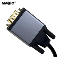 Magelei 2023 OEM Personnalisé Nouveau Câble HDMI vers VGA Câble Audio Vidéo HDMI 1080P Câble VGA mâle vers HDMI mâle avec coque métallique