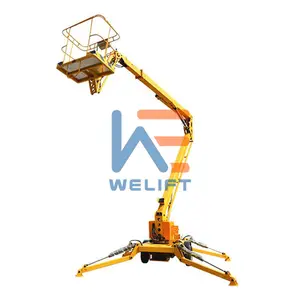 10m 12m 14m 16m Hidráulica Spider Lift Rebocável Aérea Trabalhando Telescópico Man Lift Boom Lift