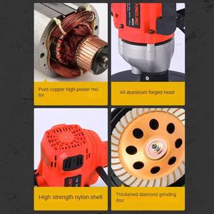 Machine à polir le béton et le ciment pour sols et murs, meulage grossier, multifonctionnelle, intégrée, sans poussière, sans angles morts - Product Image 3