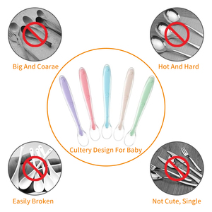 <span class=keywords><strong>Cuillère</strong></span> Bébé en <span class=keywords><strong>Silicone</strong></span> Écologique et de Qualité Alimentaire Sans BPA avec Boîte de Rangement et Poignée à Débit Variable pour Aliments pour Bébés - Product Image 2