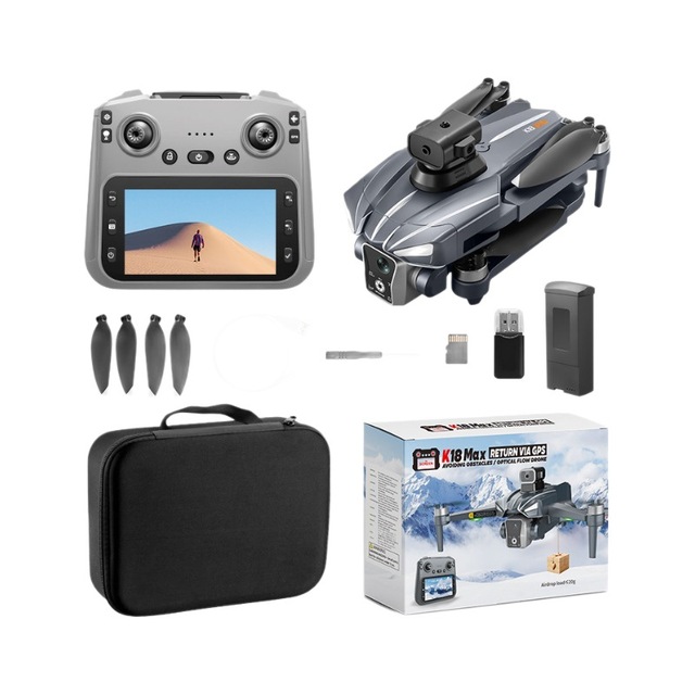 New K18 Max GPS 4K HD Dual Camera 5G WIFI 3KM 360Obstacle Avoidance Brushless Foldable Remote Gimbal Drone