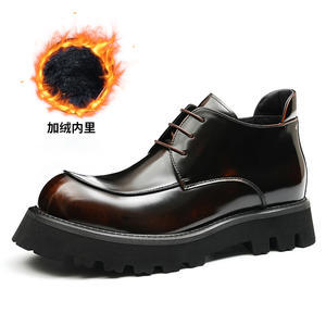 2026 new model elevated handmade <b>shoes</b> of high-end British thick-soled genuine leather boots for menfashionable cowhide boots - Product Image 6