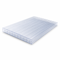 Panneaux multicouches 8 mm 10 mm pour toitures de puits de lumière d'entrepôt, plaque en polycarbonate triple paroi