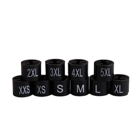 Kit bermacam-macam mewah penanda ukuran gantungan plastik XXS 5XL label pakaian kawat pengodean ukuran untuk pengatur pakaian ukuran garmen