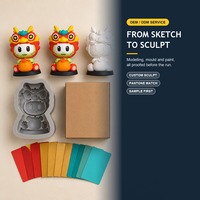 Figurines Tari Singa PVC Custom, Ornamen Dashboard Mobil, Hadiah Imlek, OEM ODM, Grosir Pabrik, MOQ Rendah, Teraudit BSCI