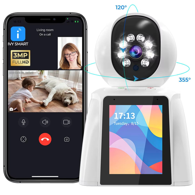 3MP HD Two-Way Call Video AI Recognition PIR motion Night Vision Smart WIFI Camera