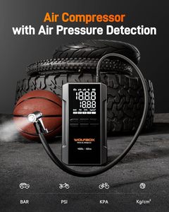 WOLFBOX MegaVolt24 Air 4000A портативный автомобильный аккумулятор бустер 12 В быстрый заряд светодиодный дисплей 160psi воздушный компрессор 10 л газовый пусковое устройство - Product Image 3