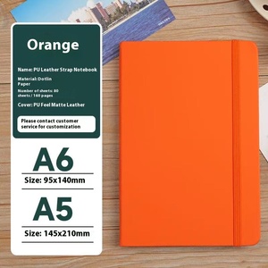 Carnet A5 en cuir PU personnalisable en gros, petit carnet à couverture rigide en cuir PU, journal d'affaires économique pour fournitures scolaires - Product Image 3