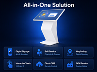 Interaktiver Indoor-Touchscreen-Kiosk mit 55 Zoll Kapazitivem Bildschirm für Selbstbedienung und Informationsanzeige