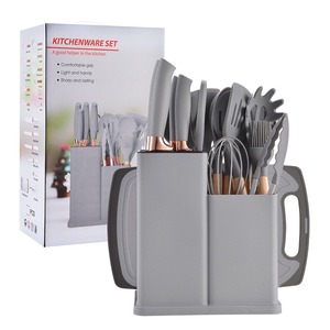 Utensílios De Cozinha De <span class=keywords><strong>Silicone</strong></span> 19 PCS Conjunto com Cabo De Madeira Acessórios De Cozinha Incluindo Suporte para Ferramenta e Utensílios De Cozinha - Product Image 6
