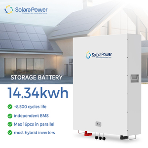Batterie de stockage d'énergie Solara Power 48V 280Ah LiFePO4 14,34 kWh avec communication CAN, montage mural, batteries en gros - Product Image 2