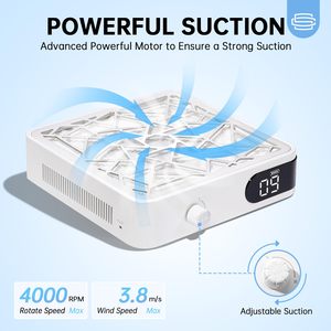 Aspirateur à ongles sans fil rechargeable OEM portable 16W en ABS, mini collecteur de poussière professionnel pour ongles, force du vent 6000 tr/min - Product Image 4