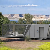 Maison préfabriquée moderne de luxe en acier, capsule spatiale pratique, cabine mobile, séjour touristique, appartement, école, centre commercial, villa, hôtel