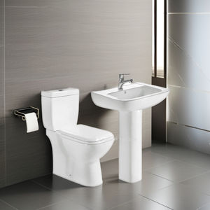 Sanitaires de salle de bain de haute qualité, WC en porcelaine, toilettes à poser au sol, à chasse d'eau, toilettes en deux pièces pour salle de bain - Product Image 2