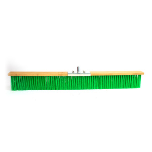 Balai de jardin avec poils rigides en nylon, manche en métal robuste, 120 cm, système combiné de balayage de rue écologique - Product Image 4