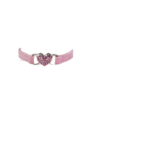 2025 nouveauté accessoire pour animaux de compagnie en forme de coeur coloré en velours avec collier de chat et de chien en diamant
