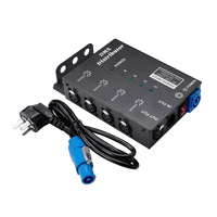 Répartiteur de signal DMX 4 voies, amplificateur de signal d'éclairage de scène opto-isolé, barre pour performance de mariage, alliage de zinc, indice de protection IP65