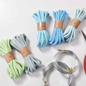 <span class=keywords><strong>Cuerda</strong></span> de macramé hueca sinterizable de 7 mm, 100% algodón, suave, trenzada a mano, 3 m de longitud, para manualidades DIY, con cuentas de Buda pequeñas en subpaquete - Product Image 2