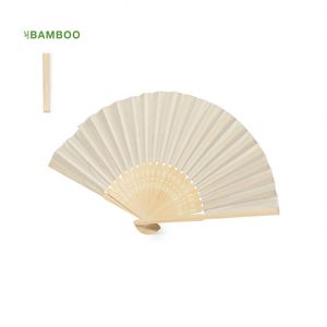 Hot Sale Promotional OEM Logo Eco-friendly Folding Fan Bamboo Ribs Polyester Fabric Summer Beach Traditional Holiday Gift - Product Image 3