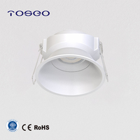 Lampu Plafon Rumah 86mm PC GU10 80mm Lubang Potong Downlight Tersembunyi
