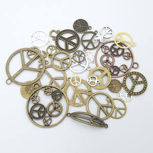 Pendentif vintage en alliage métallique pour avion en laiton antique, argent doré, étiquettes à breloques, accessoires de bijouterie, musique de paix, trèfle, serrure à clé - Product Image 4