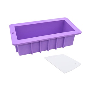 แม่พิมพ์ขนมปังซิลิโคนแบบปรับแต่งได้ DIY สำหรับคนตื่นเช้า แม่พิมพ์สบู่ LFGB แบบช่องเดียว สำหรับทำสบู่ - Product Image 1