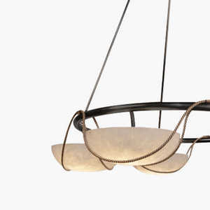 Lustre Jia Wenjun avec abat-jour en verre, lumière LED 220V pour salon, restaurant, hôtel, lampe de plafond - Product Image 1