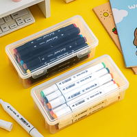 Boîte de rangement de papeterie Portable d'organisateur de stylo en plastique PP anti-poussière et imperméable de haute qualité pour les étudiants et les employés de bureau