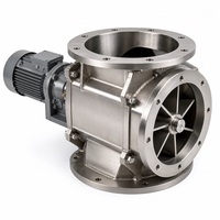 Katup Rotary Airlock untuk Pengumpul Debu, Katup Pengumpan Bintang, Baja Tahan Karat dengan Unit Motor Gir untuk Pabrik