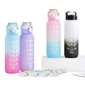 Bouteilles d'<span class=keywords><strong>eau</strong></span> aromatisées colorées de 1000 ml avec logo personnalisé, écologiques, avec anneau aromatisant aux fruits – Offre Spéciale - Product Image 3